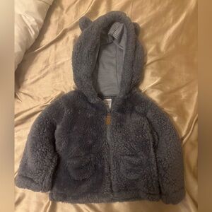 Carter's Fuzzy Blue Kids Hooded Jacket